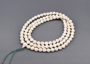 Mammoth Ivory 18 Arhats Bead Necklace — Exquisite 108 Hand-Carved Beads