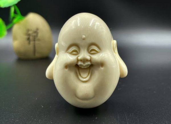 Mammoth Ivory Maitreya Buddha Pendant