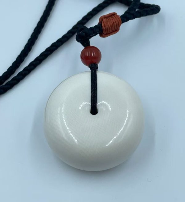 Mammoth Ivory Peace Donut Pendant