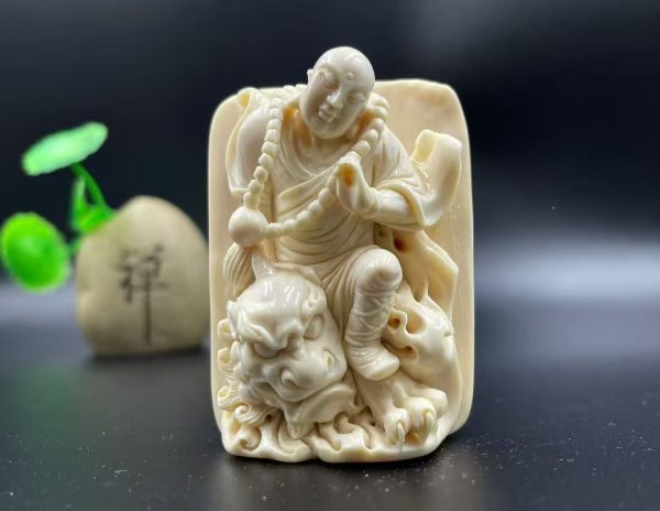 Mammoth Ivory Kṣitigarbha Bodhisattva Pendant