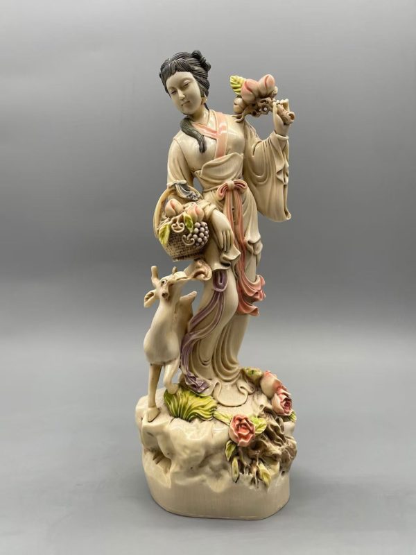 Celestial Maiden Mammoth Ivory Sculpture