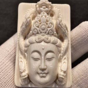 Imperial Dragon Guanyin Mammoth Ivory Pendant