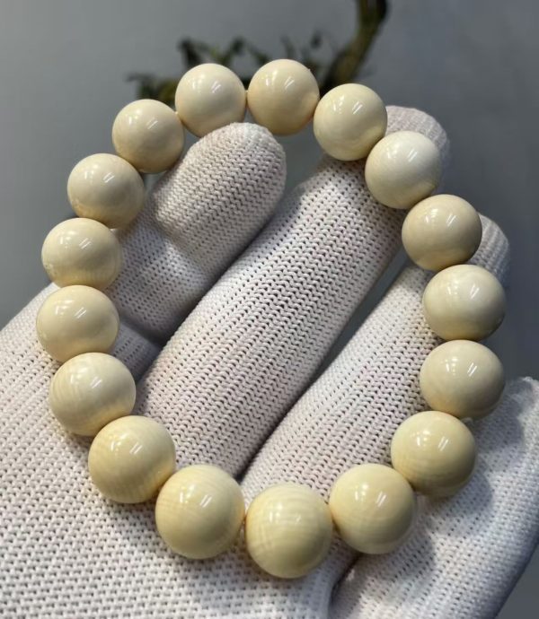 High-Grade Mammoth Ivory Bead Bracelet